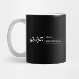 Single Adjective Anti Valentine Club Singles Club Mug